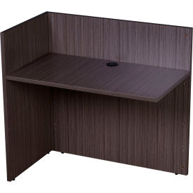 Reception Return Desk Shell - 42"W x 24"D - Driftwood