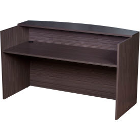 Wooden Reception Desk - 71"W x 30"D x 42"H - Driftwood