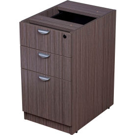 Deluxe Pedestal-Full - Box/Box/File - 16"W x 22"D - Driftwood