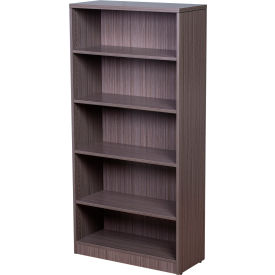 Wooden Bookcase - 31"W x 14"D x 65.5"H - Driftwood