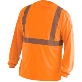 Long Sleeve Wicking T-Shirt Class 2 Hi-Vis Orange 4XL