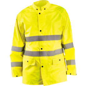 Breathable Rain Jacket Class 3 Hi-Vis Yellow XL, LUX-TRJKT-YXL