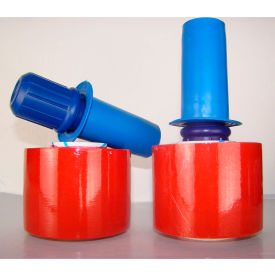 Stretch Wrap W/Reusable Dispenser & Brakes, Cast, 3"Wx1000'L, Red Tint