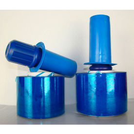 Stretch Wrap W/Reusable Dispenser & Brakes, Cast, 3"Wx1000'L, Blue