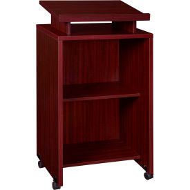 Mobile Podium / Lectern in Mahogany Finish