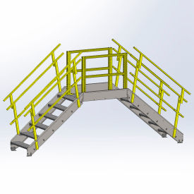 Cross Over Bridge, 48-1/2' Overall Width, 9 Stairs