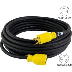 NEMA L6-30 Locking All Weather Cord Set, 25'