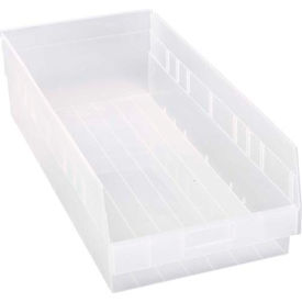 Plastic Nesting Storage Shelf Bin 11-1/8"W x 23-5/8"L x 6"H Clear