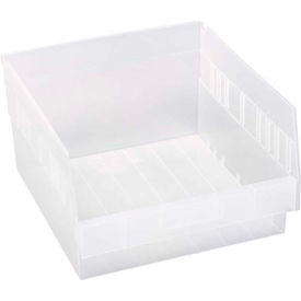 Plastic Nesting Storage Shelf Bin - 11-1/8"W x 11-5/8"L x 6"H - Clear