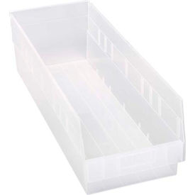 Plastic Nesting Storage Shelf Bin 8-3/8"W x 23-5/8"L x 6"H Clear