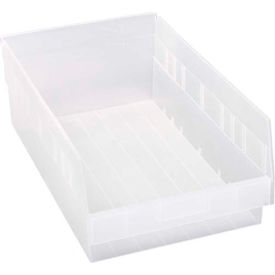 Plastic Nesting Storage Shelf Bin 11-1/8"W x 17-7/8"L x 6"H Clear