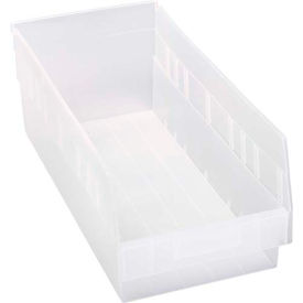 Plastic Nesting Storage Shelf Bin 8-3/8"W x 17-7/8"L x 6"H Clear