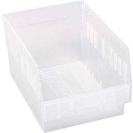 Plastic Nesting Storage Shelf Bin 8-3/8"W x 11-5/8"L x 6"H Clear
