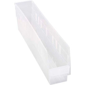 Plastic Nesting Storage Shelf Bin 4-1/8"W x 23-5/8"L x 6"H Clear