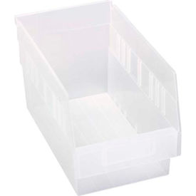 Plastic Nesting Storage Shelf Bin 6-5/8"W x 11-5/8"L x 6"H Clear