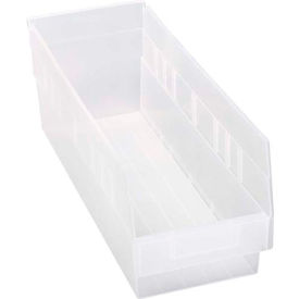 Plastic Nesting Storage Shelf Bin 6-5/8"W x 17-7/8"L x 6"H Clear