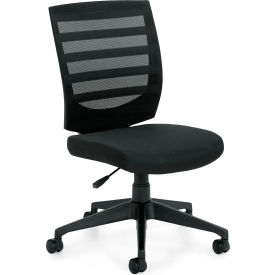 Mesh Mid Back Task Chair - Armless - Black