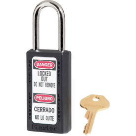 Safety Padlock 1-1/2"Wx1-1/2"H Black 12/Set