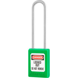 Thermoplastic Zenex Snap Lock Safety Padlock, 1-3/8"W x 3"H, Green