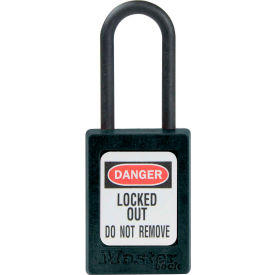 Thermoplastic Dialectric Zenex S32BLK Safety Padlock, 1-3/8"W x 1-1/2"H Black