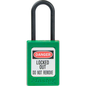 Thermoplastic Dialectric Zenex S32GRN Safety Padlock, 1-3/8"W x 1-1/2"H GRN