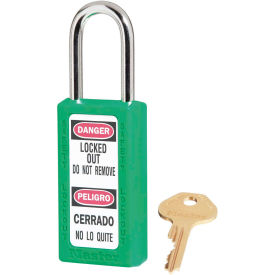 Safety Padlock 1-1/2"Wx1-1/2"H Green 12/Set