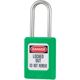 Thermoplastic Zenex Snap Lock Safety Padlock 1-3/8"W x 1-1/2"H Green
