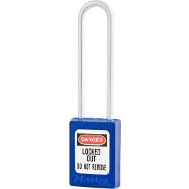 Thermoplastic Zenex Snap Lock Safety Padlock, 1-3/8"W x 3"H, Blue