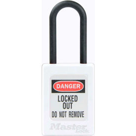 Thermoplastic Dialectric Zenex S32WHT Safety Padlock, 1-3/8"W x 1-1/2"H White