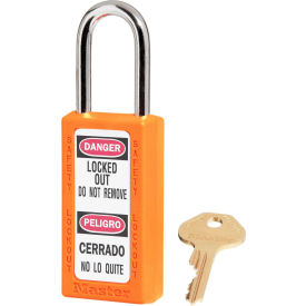 Thermoplastic Zenex Safety Padlock Orange 3Set 1-1/2"W x 1-1/2"H