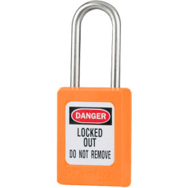 Thermoplastic Zenex Snap Lock Safety Padlock, 1-3/8"W x 1-1/2"H, ORJ