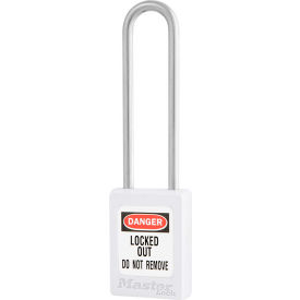 Thermoplastic Snap Lock Safety Padlock, 1-3/8"W x 3"H, White