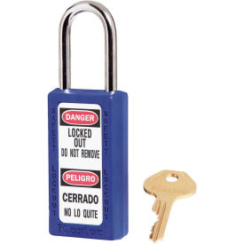 Thermoplastic Zenex Safety Padlock 1-1/2"W x 1-1/2"H Blue, 3/Set
