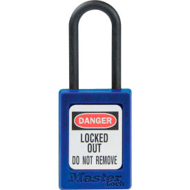 Safety Padlock, 1-3/8"W x 1-1/2"H BLU
