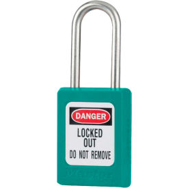 Thermoplastic Zenex Snap Lock Safety Padlock 1-3/8"W x 1-1/2"H Teal
