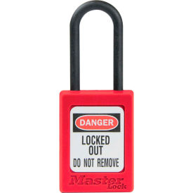 Thermoplastic Dialectric Zenex S32RED Safety Padlock, 1-3/8"W x 1-1/2"H Red