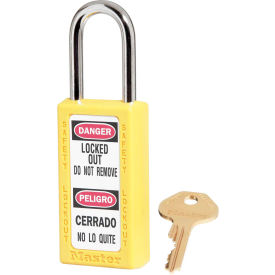 Thermoplastic Zenex Safety Padlock Yellow 1-1/2"W x 1-1/2"H 6Set