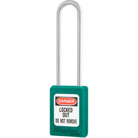 Thermoplastic Zenex Snap Lock Safety Padlock, 1-3/8"W x 3"H, Teal