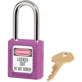Thermoplastic Zenex 410KAPRP Safety Padlock, 1-1/2"H Shackle, Purple