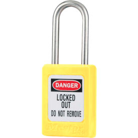 Thermoplastic Zenex Snap Lock Safety Padlock, 1-3/8"W x 1-1/2"H Yellow