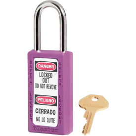 Thermoplastic Zenex 411KAPRP Safety Padlock, 1-1/2"W x 1-1/2"H Shackle, Prp