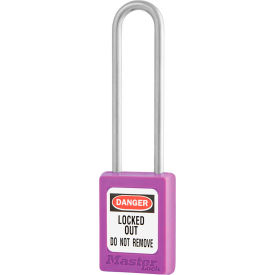 Thermoplastic Snap Lock Safety Padlock, 1-3/8"W x 3"H Purple