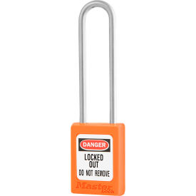 Thermoplastic Snap Lock Safety Padlock, 1-3/8"W x 3"H Orange