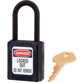 Dielectric Zenex 406KAS12BLK Safety Padlock, Black, 12/Set