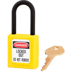 Dielectric Zenex 406KAS6YLW Safety Padlock, Yellow, 6/Set