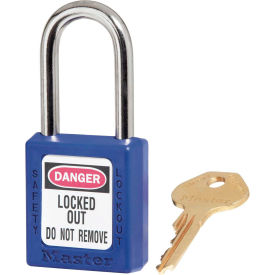 Thermoplastic Zenex Safety Padlock, Blue, 12/Set
