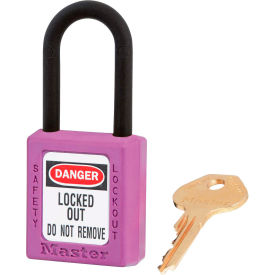 Dielectric Padlock, 1-1/2"W x 1-1/2"H, Nylon Shackle, Purple