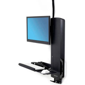 StyleView Sit-Stand Vertical Lift for High Traffic Area, Black
