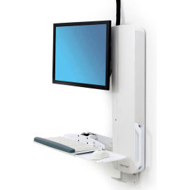 StyleView Sit-Stand Vertical Lift for High Traffic Area, White