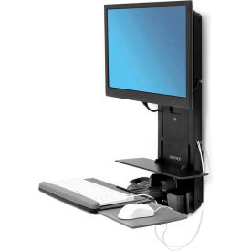 StyleView Sit-Stand Vertical Lift for Patient Room, Black